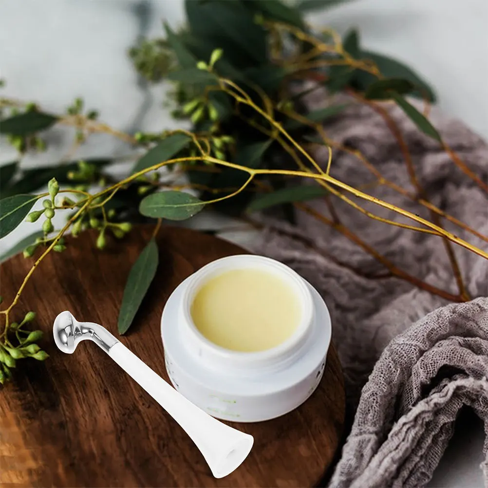 2 pezzi di dispositivo di bellezza applicatore per crema per gli occhi testine di ricambio bastone per massaggiatore per occhi ergonomico portatile per assorbimento migliorato e