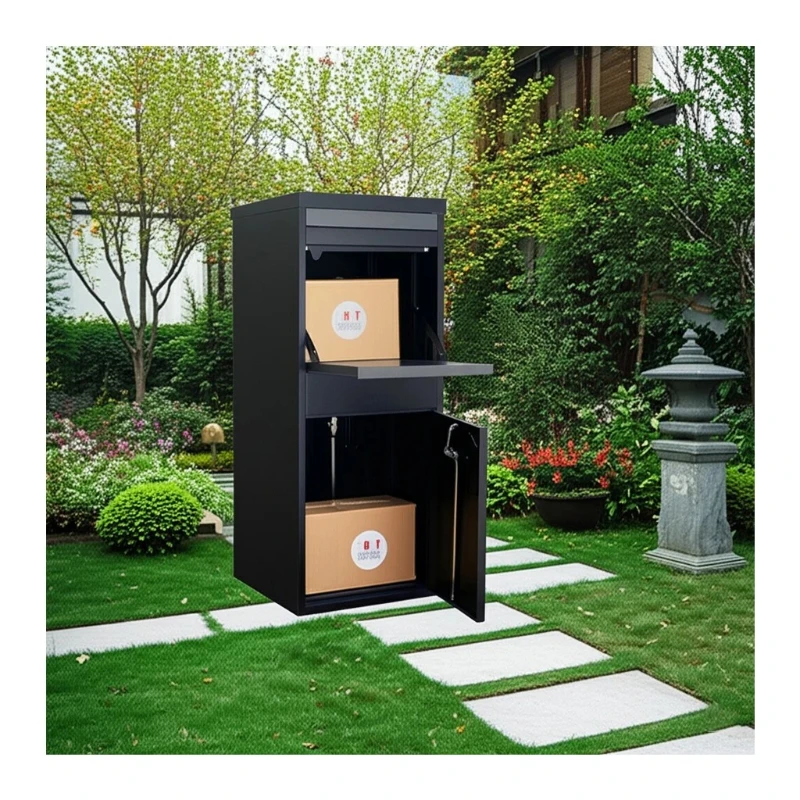 Outdoor Lockable Parcel Storage Box Mailbox Parcel Drop Letter Box Delivery For House Garden