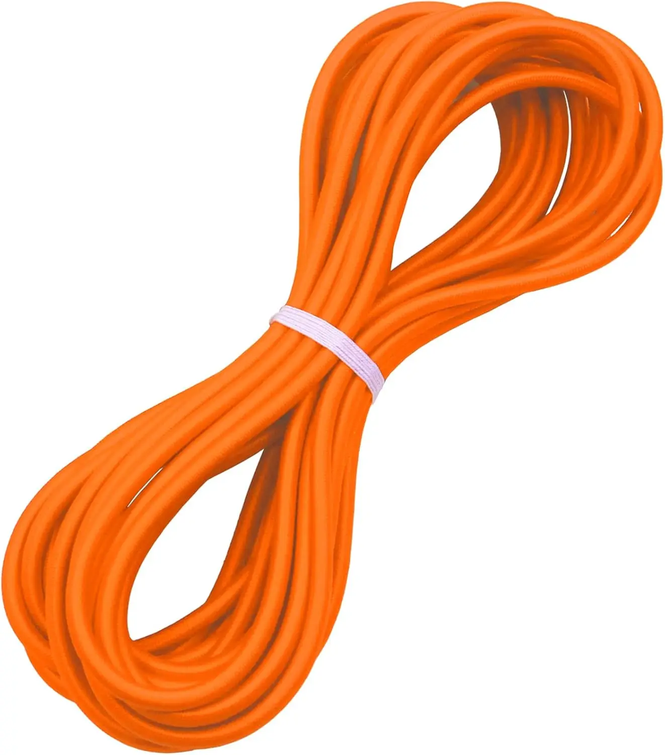 

25ft 1/4" Marine Grade Elastic Bungee Cords, Heavy Stretch Rope for Kayak, DIY Projects, Orange