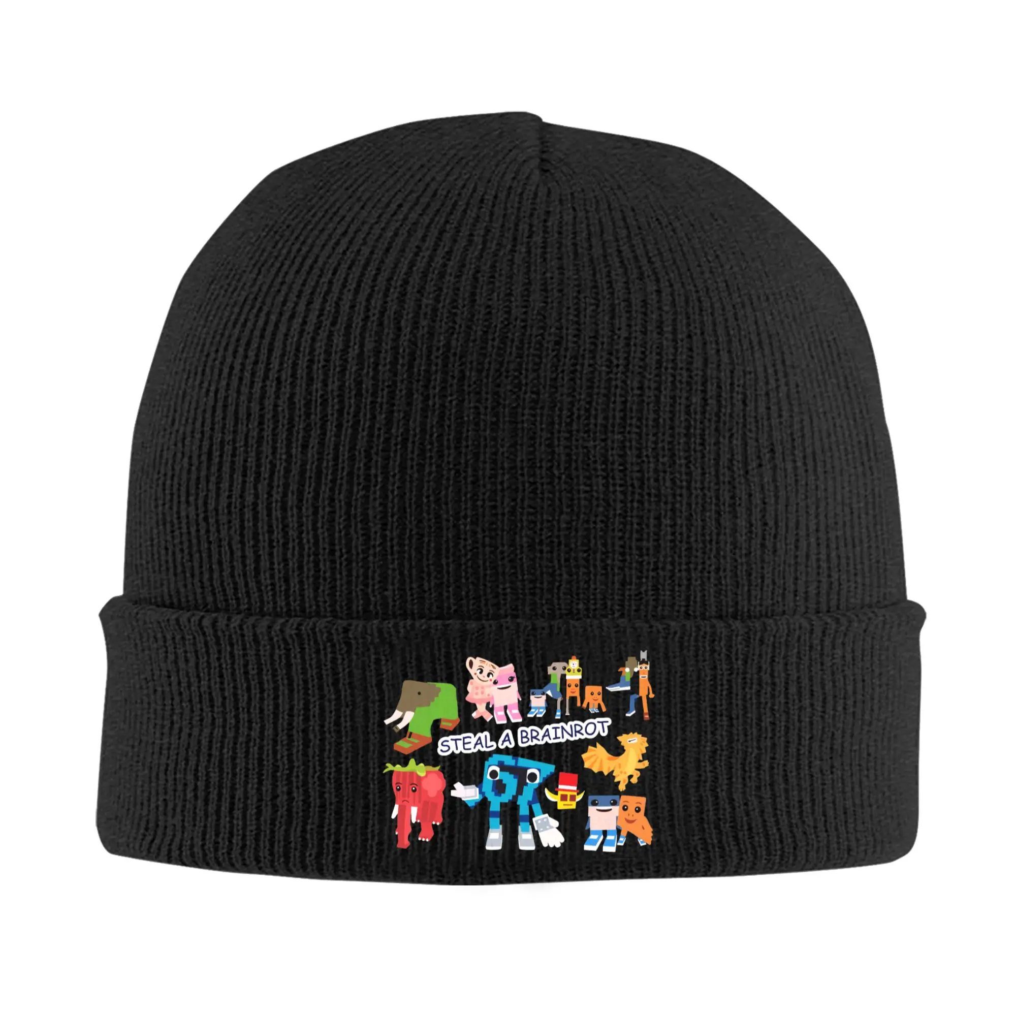 Steal A Brain Rot Beanie Hats 67 Funny Italian Brainrot Beanies Men Women Unisex Warm Caps Autumn Sport Printed Bonnet Hats