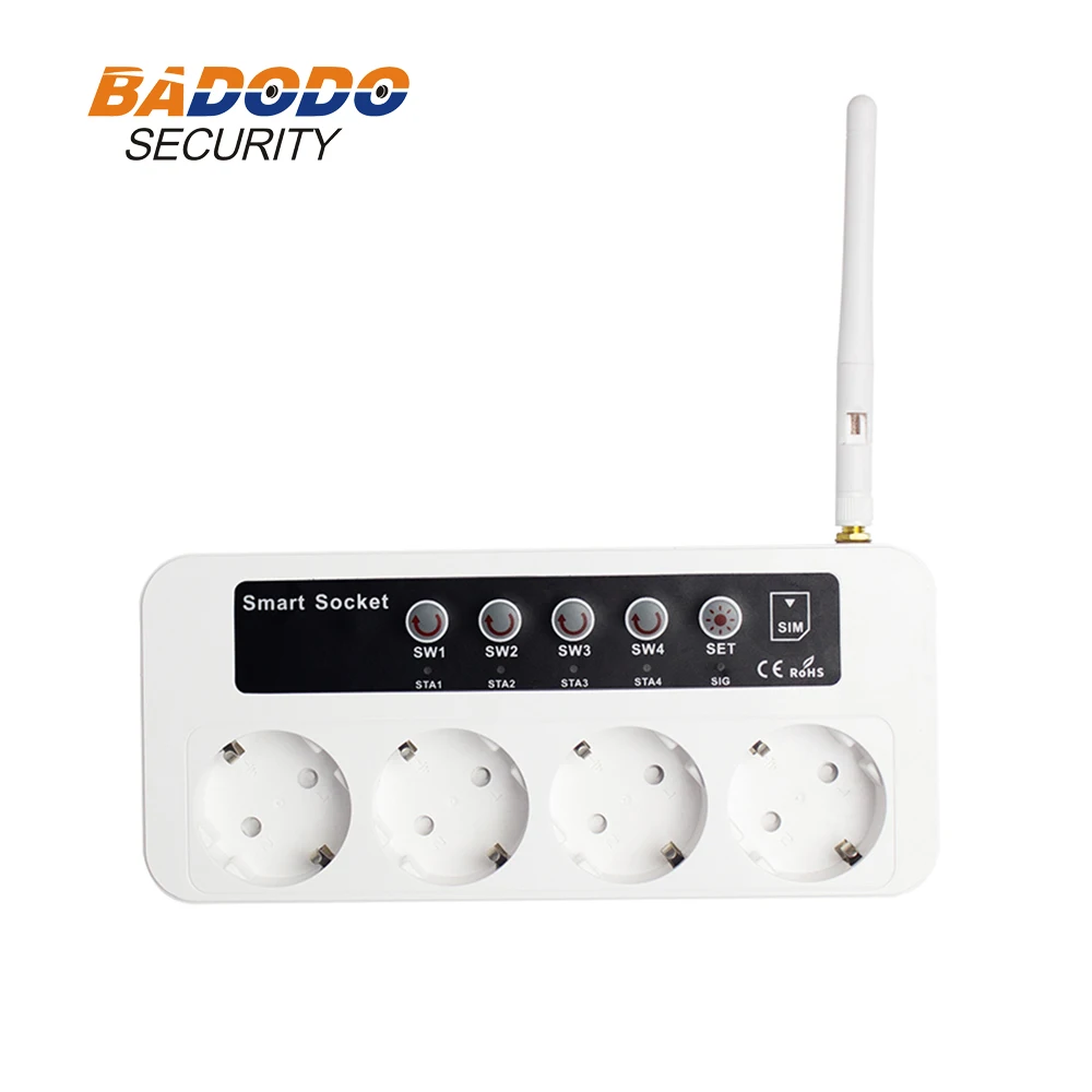 GSM SMS Smart Remote Control Power Switch Plug Socket Jack 4 Channel Port SC4-GSM-GT For Temperature Control Water Heating