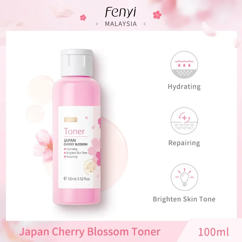 

Sakura Face Toner Deep Hydrating Moisturizing Oil Control Shrink Pores Improve Dryness & Roughness Facial Skin Care Water 100ml