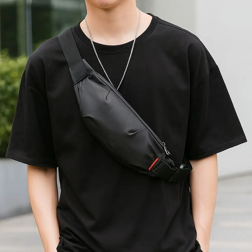 

Portable Adjustable Men Waist Bag Durable Fashion Shoulder Bag Lightweight Crossbody Bag Cycling