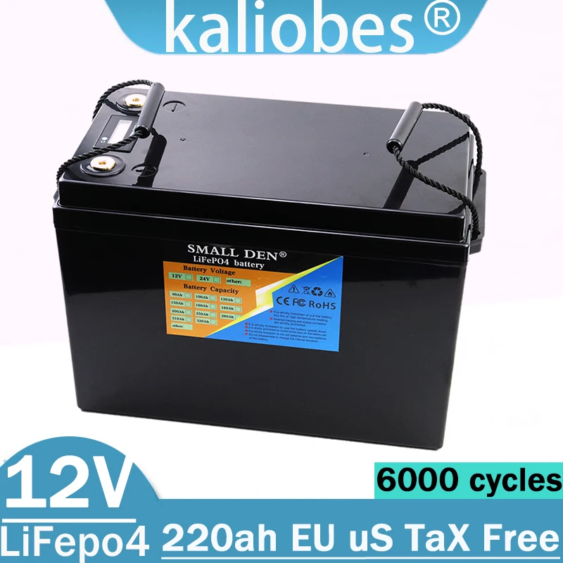 12.8V 220ah lithium iron phosphate battery outdoor RV multifunctional USB 1200W electric car Golf family wagon inverter tax-free