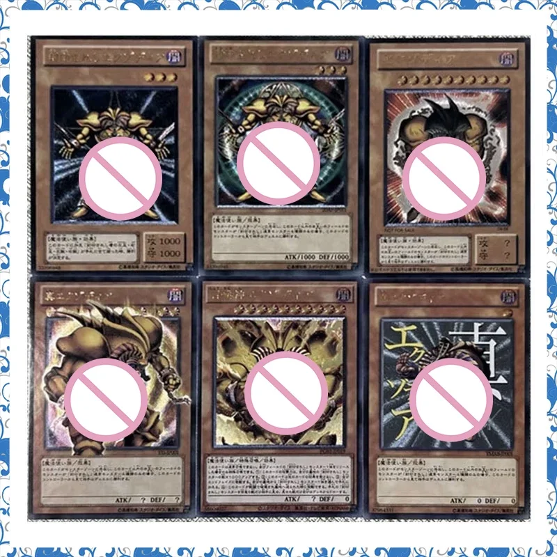 Anime yu-gi-oh DIY ACG tarjetas sexis Exodia el prohibido uno juguetes de cartas coleccionables para niños regalo de cumpleaños de Navidad