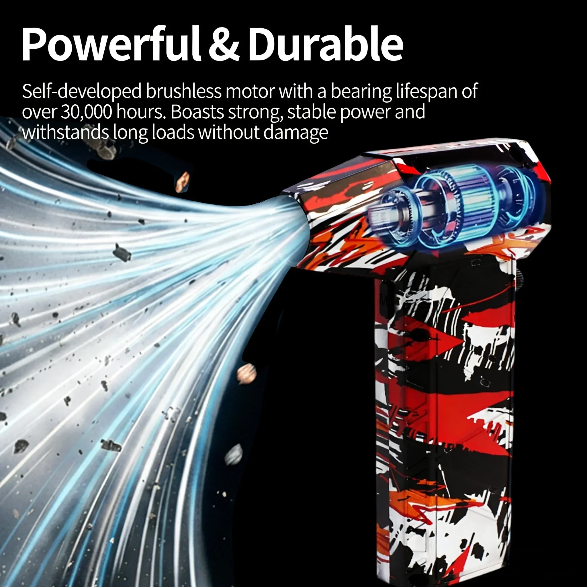 

L6 powerful dust collector, 200000 RPM, wind speed 53m/s, rechargeable, powerful air blower,Brushless wind fan,vacuum cleaner.