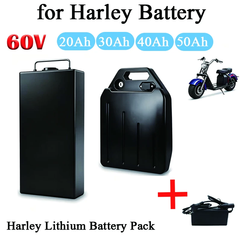 60V For Harley Battery 20Ah 30Ah 40Ah Electric Motorcycle 18650 Lithium Battery Suitable For CityCoco Electric Scooter Battery