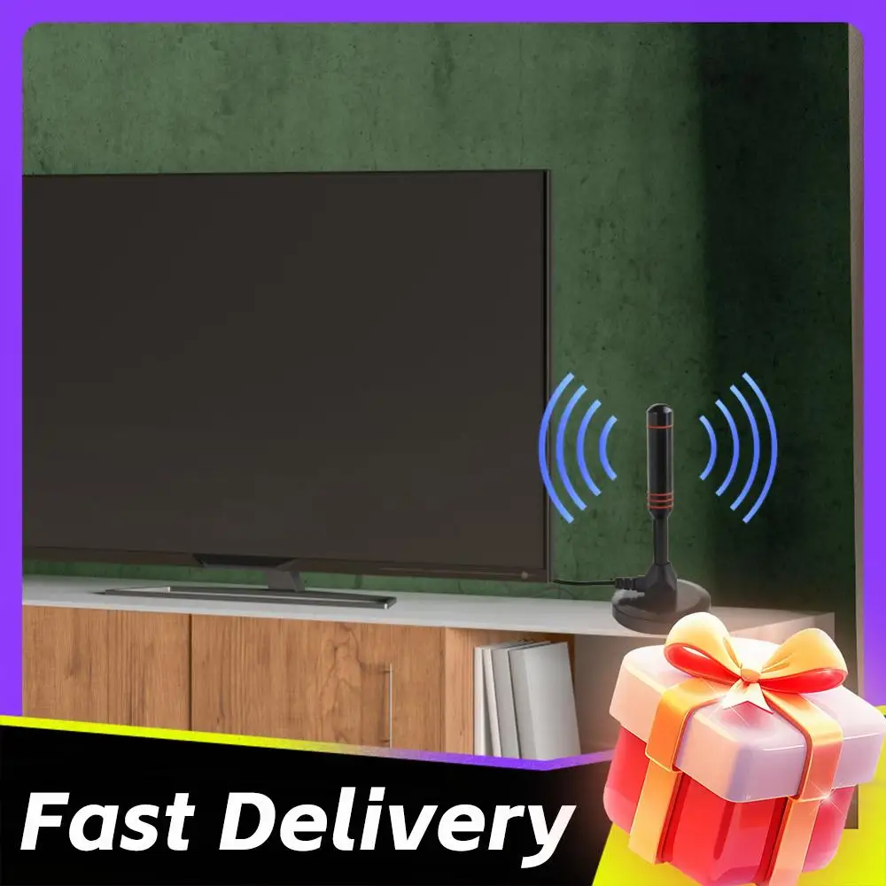 

Портативная ТВ-антенна с коаксиальным кабелем 300 см, цифровая ТВ-антенна DVB-T DVB-T2 DAB для внутреннего и наружного использования, цифровая HD-антенна Freeview для Smart TV