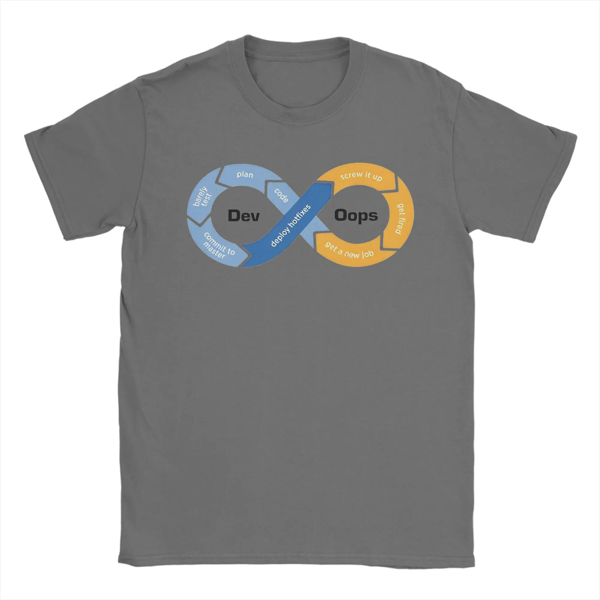 Vintage DevOops DevOps Parody Programmer T Shirt Men Cotton Short Sleeve  O-neck Summer Clothing