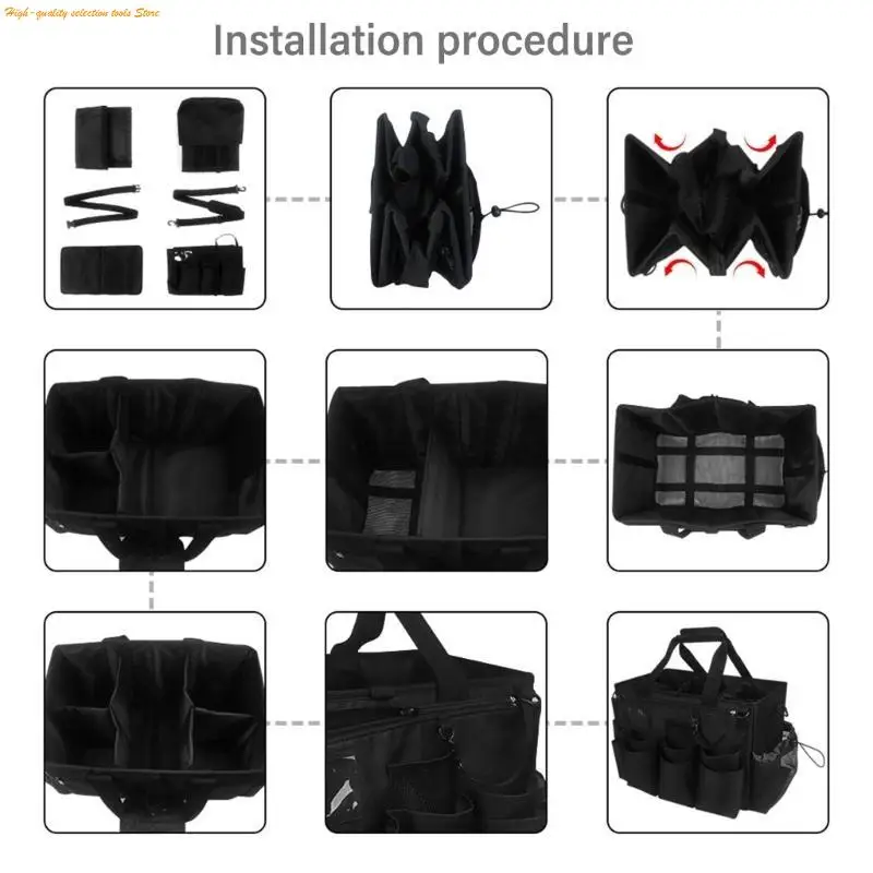 

203F Cleaning Accessories Bag With Adjustable Strap, For Homekeepers Store Essential