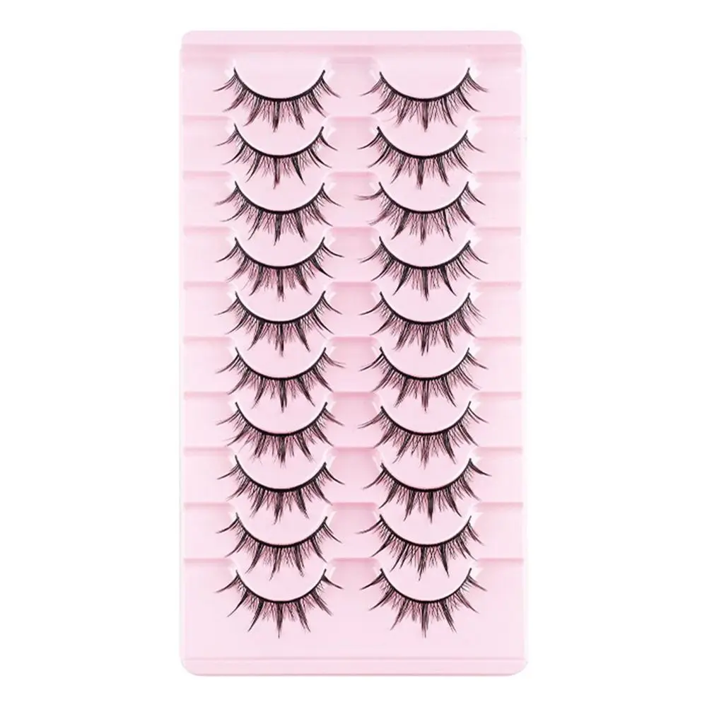 Nieuwe taps toelopende valse wimpers Zwart C-gekruld individuele wimpers Anime-wimpers