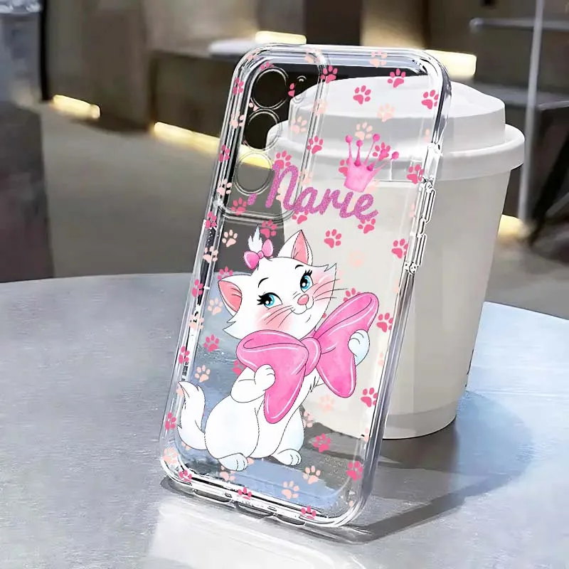 

Disney Mary Cat Anime Phone Case For OPPO A11 A16 A55 A56 A57 A72 A52 A73 A74 A54 A76 A78 A58 A98 Pro 5G TPU Transparent