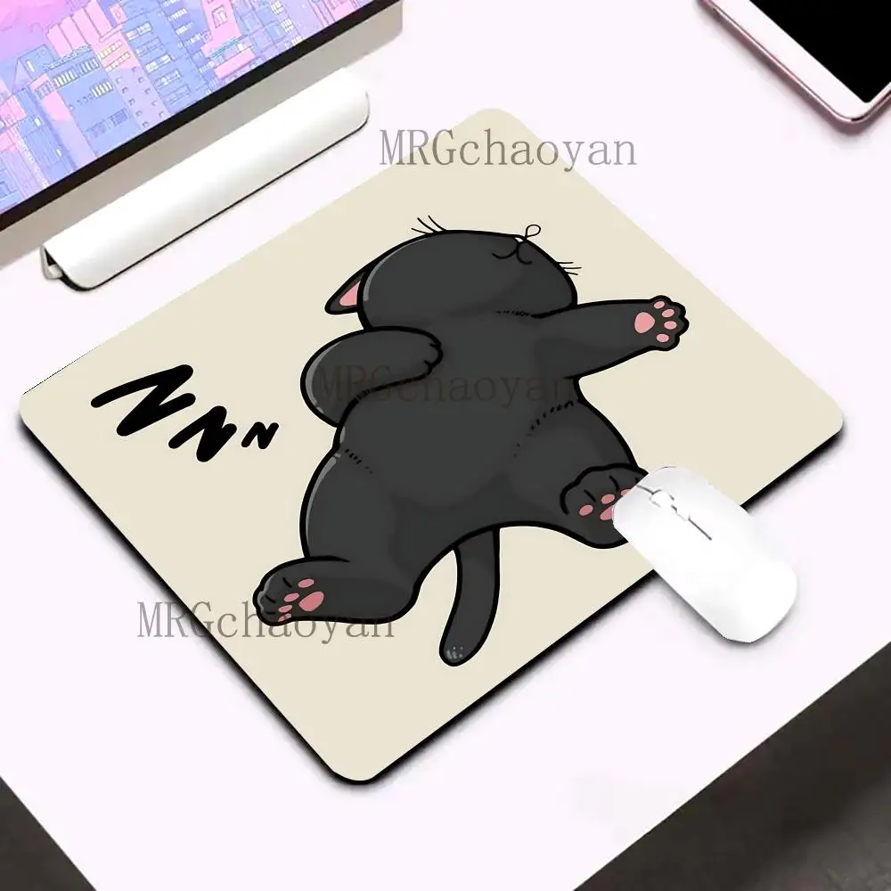 Cute Cat Mouse Pad 15.7*17.7 Inches Large Square Computer Office Game Table Mat Rubber Anti-slip Mousepads Small Decor Desk Pads