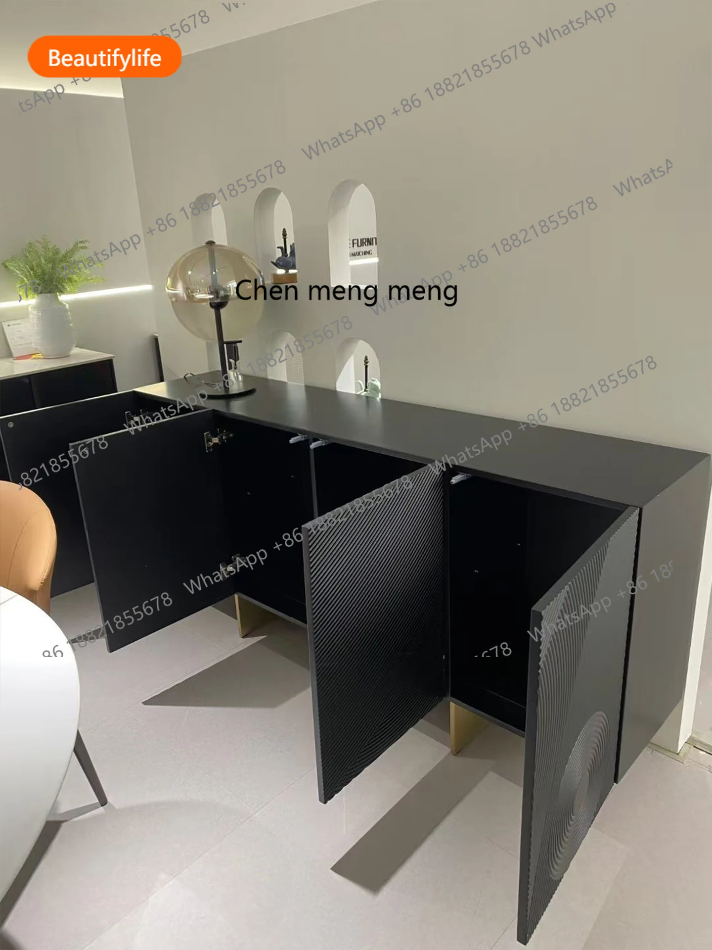 

A16 Italian light luxury sideboard, home entrance hall entrance cabinet, modern simple multi-functional tea cabinet