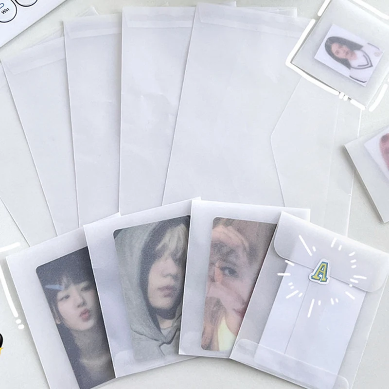 Semi-transparente Ácido Sulfúrico Papel Envelopes, DIY Cartão Postal, Saco De Armazenamento De Cartão, Convite De Casamento Presente, Saco De Embalagem, 10Pcs