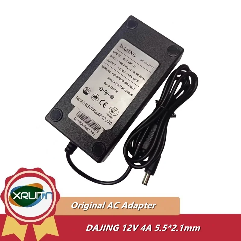 

Genuine DAJING DJ-U48S-12 12V 4A 2.6A 3A AC Adapter Charger ADP-48D12 DJ-U48S-12 LCD MONITOR Power Supply 5.5*2.1mm Original