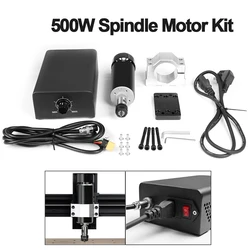 500W CNC Spindle Motor Kit Cooled Spindle+Clamps+Power Supply Speed Governor+ER11 Chuck Collet For CNC Engraving Milling TTC450