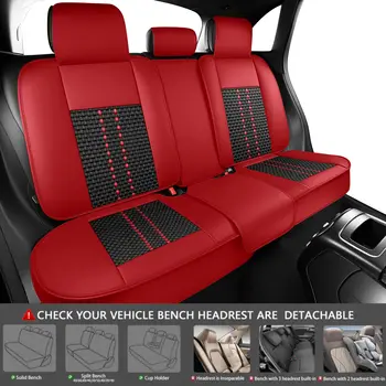 Vysoce kvalitní kožené potahy na autosedačky Wertige, vhodné pro vozy Toyota Corolla, Camry, Accord, sada pro celý vůz s 5 sedadly 10 nejlepší prodej Potahy sedadel Toyota Harrier - №4