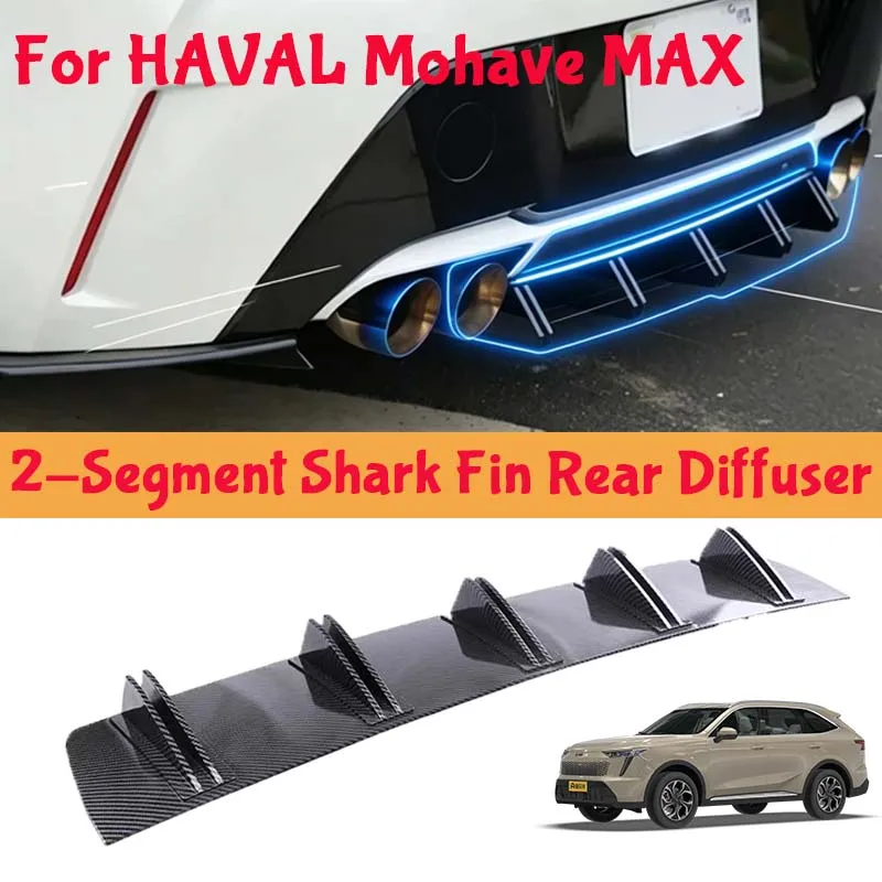 For HAVAL Mohave MAX Shark Fin Rear Diffuser Split Chassis Spoiler Auto Aerodynamic Parts Aerodynamic Modification