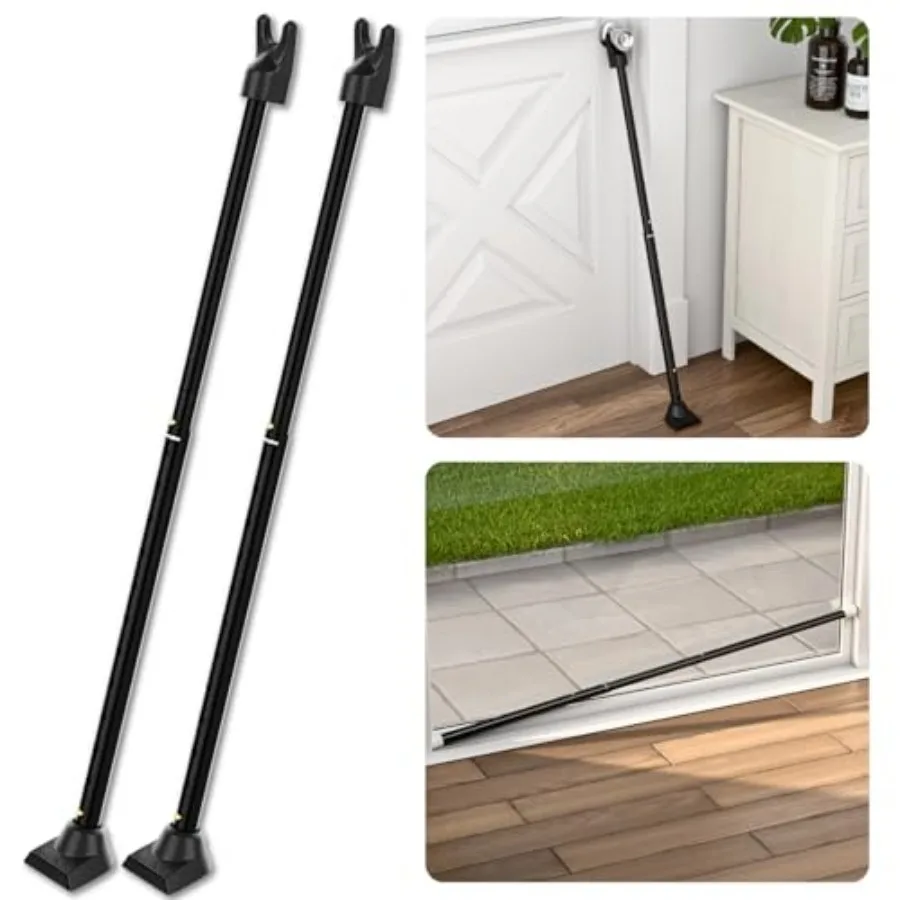 door security bar installed on entry door