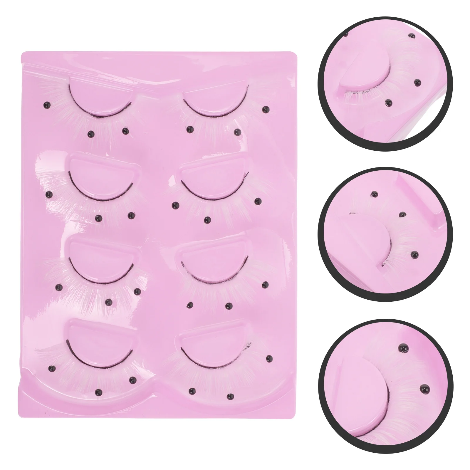 

4Pairs Natural False Eyelashes White Realistic Luxury Stage Festival Makeup Long Fake Lash Extension Cosplay White Eyelashes