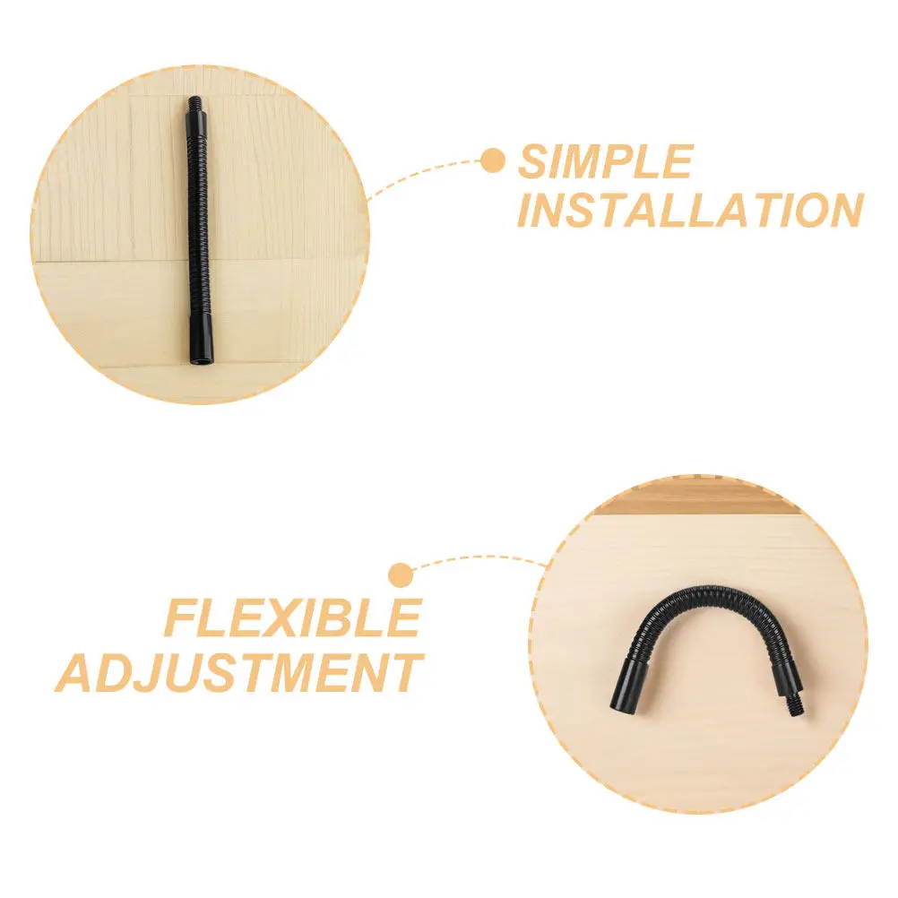 2Pcs Black Microphone Gooseneck Extension Hose 18Cm Flexible Adjustable Mic Stand Tube for Vocal Recording Podcasting Live