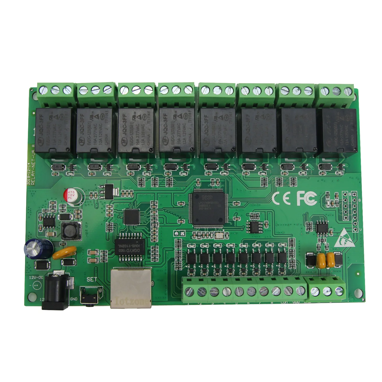 

New 8 Channel Relay Network IP Relay Web Relay Dual Control Ethernet RJ45 Interface