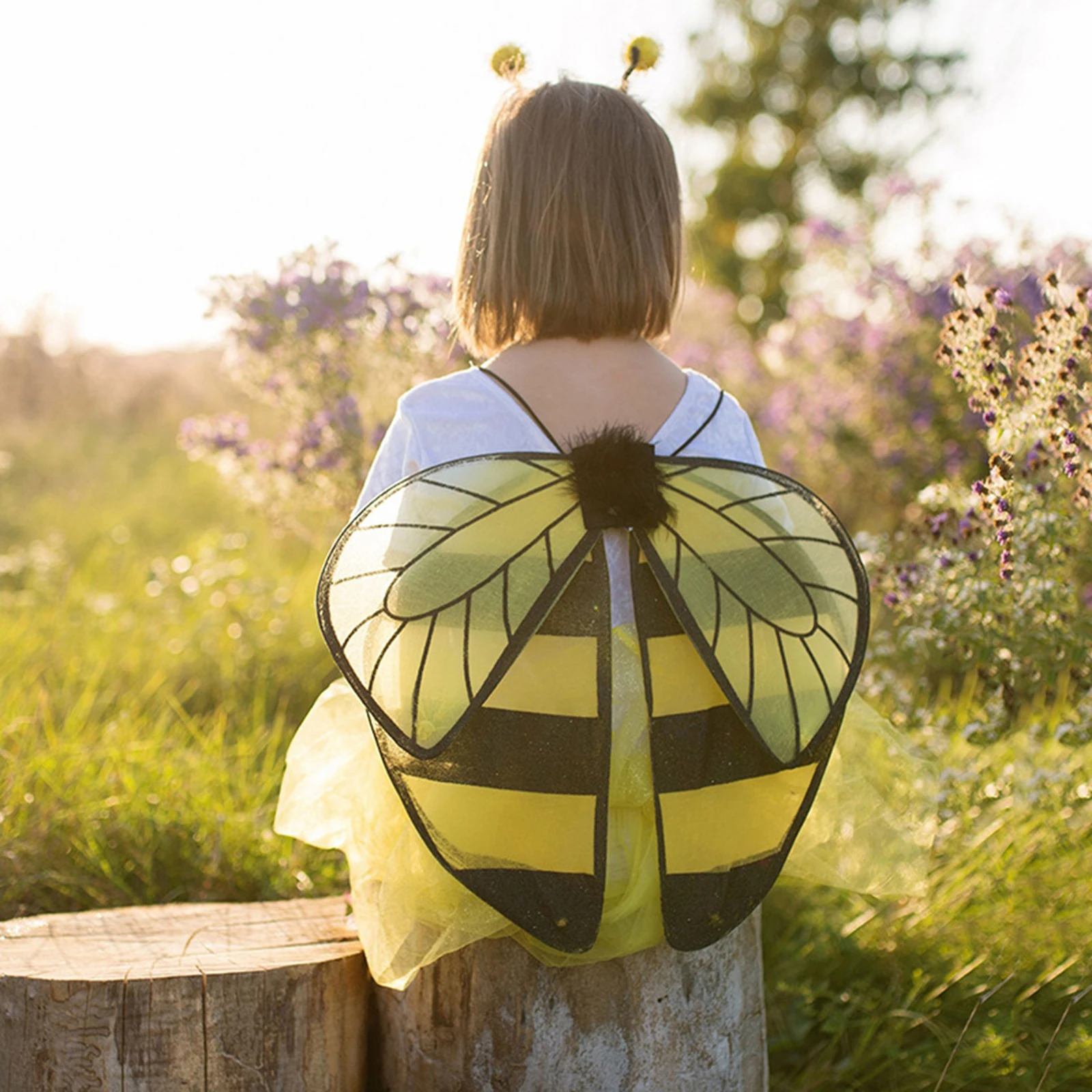 

Bee Wing Headband for Kids Cosplay Wing Hairband Photo Prop Headwear for Party Favors Role Playing Birthday Halloween Masquerade