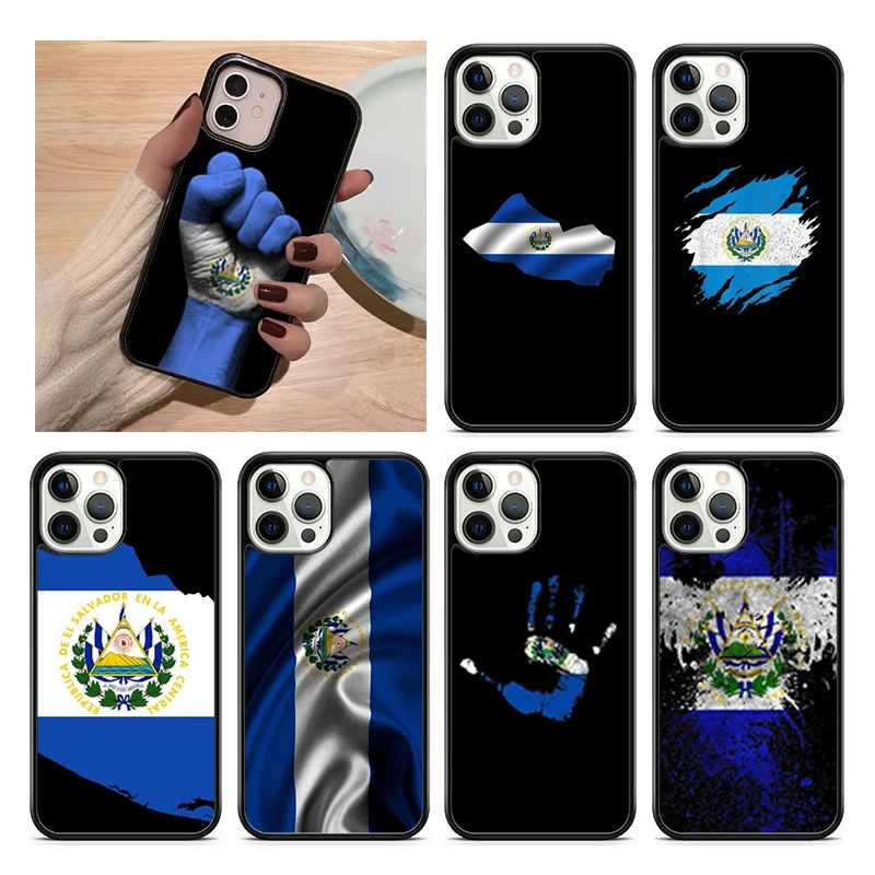 Чехол для телефона с национальным флагом Сальвада для iPhone 17 Air 15 Pro MAX 16 Plus 14 11 12 13 Чехол для телефона с национальным флагом Сальвада для iPhone 17 Air 15 Pro MAX 16 Plus 14 11 12 13