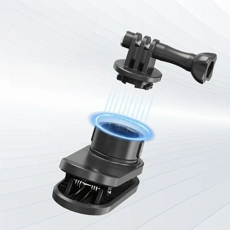 Quick disassembly and quick assembly Magnetic backpack clip for sports camera