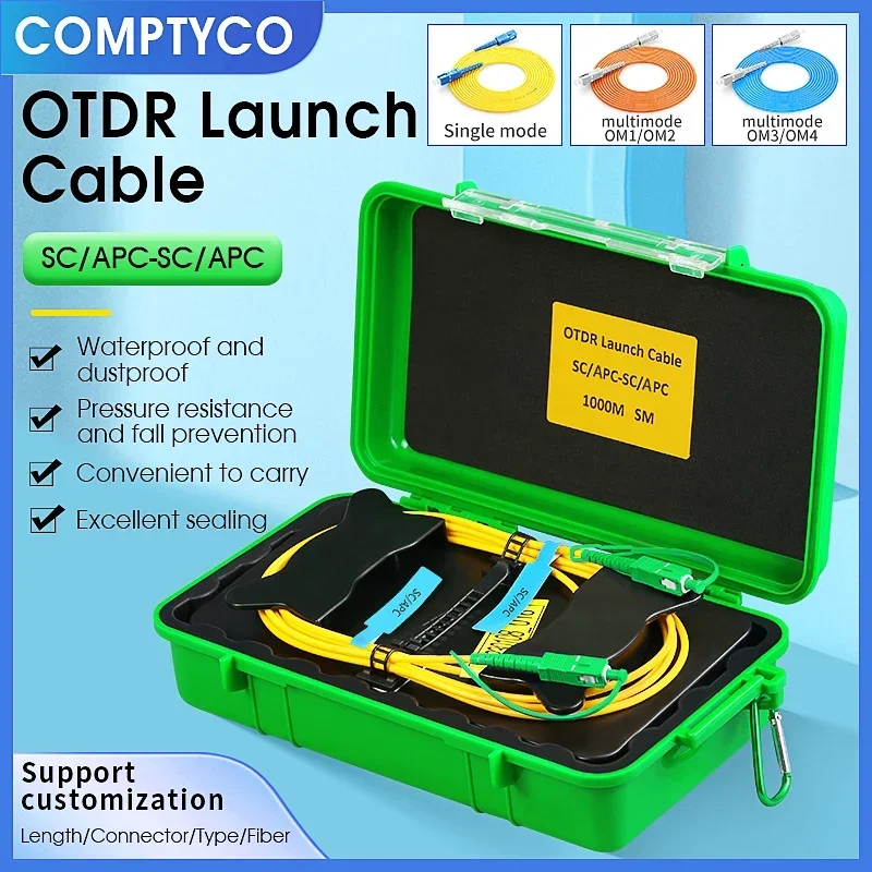 SC/APC-SC/APC Fiber Optic OTDR Launch Cable Box 1310/1550nm 150M~2000M(optional) OTDR Dead Zone Eliminator