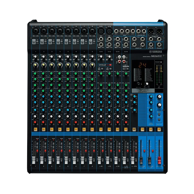 

RV4 Cross-Border 4-Channel Mixer Built-in 16DSP Effects Sound Card 4-Way Surround Sound USB Input XLR/TRS Output Universal