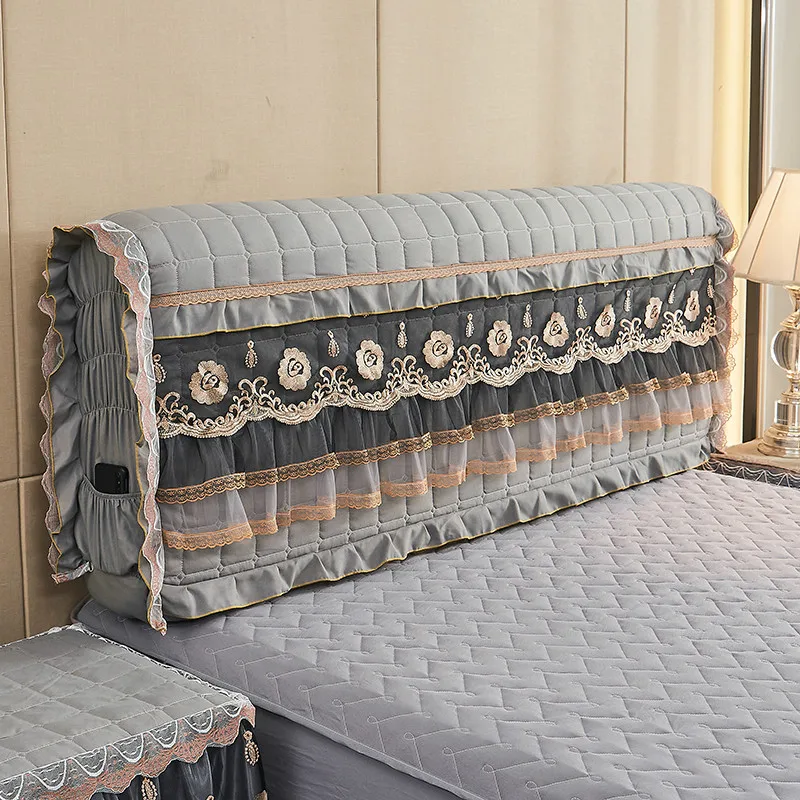 

All-inclusive thickened bedside cover backrest soft bag leather bed wooden bedside cover cloth padded cotton protective cover