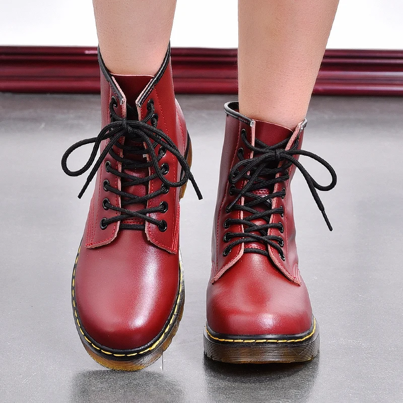 Мужские классические ботинки из натуральной кожи с шестью отверстиями, модные короткие ботильоны для верховой езды в британском стиле, уличные ботинки, размер 35-48, женские ботинки