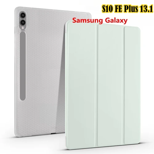 Funda para Samsung Galaxy Tab S10 FE Plus 13,1 ''2020 2025 S10 + 12,4 pulgadas mate transparente Auto Sleep Tablet con portalápices S