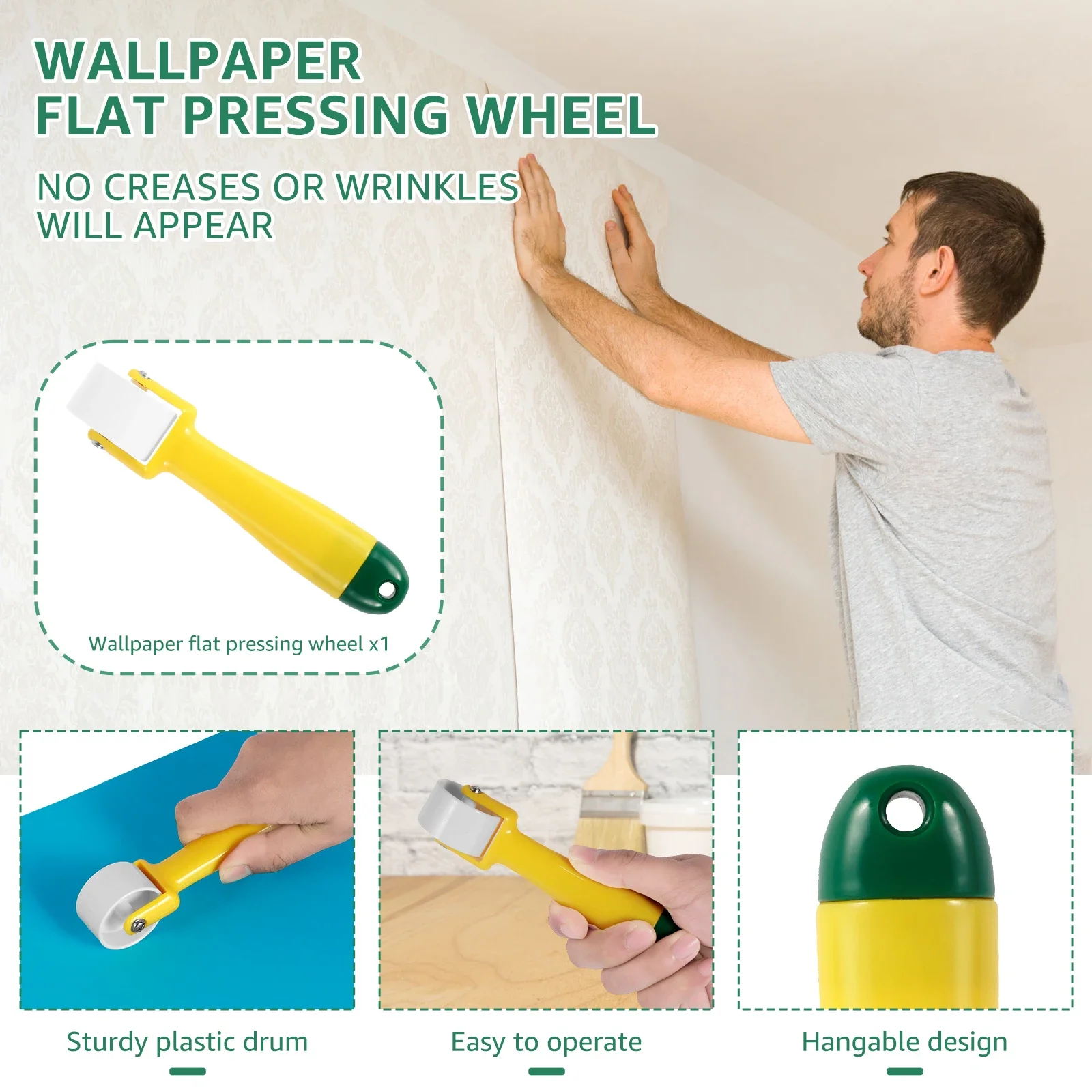 11-delige gereedschapsset voor het gladmaken van behang Herbruikbare gereedschapsset voor behang Flexibel behang Peal en Stick Tool voor raamfoliebehang