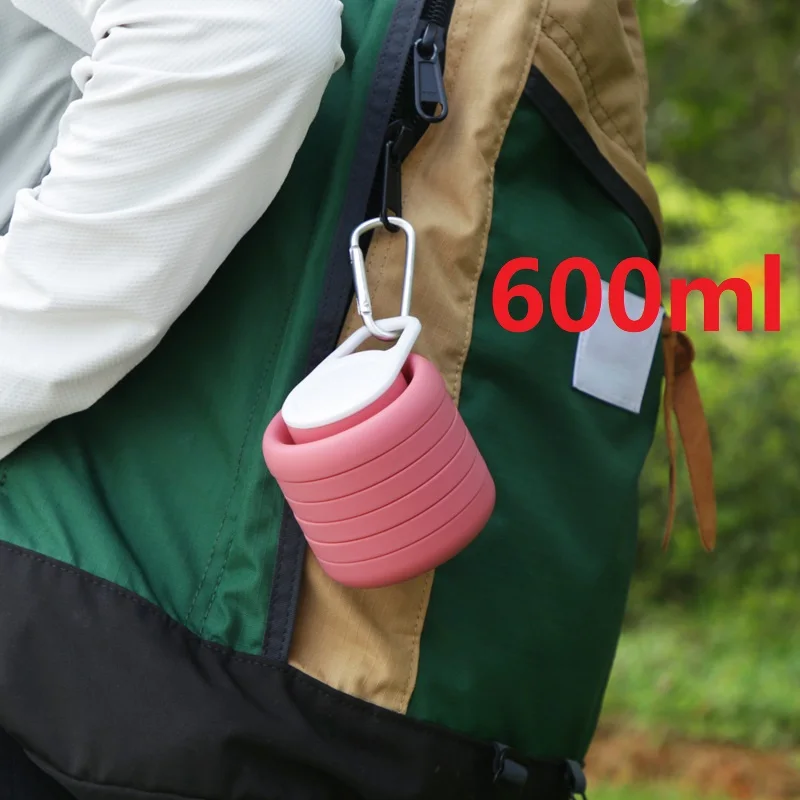 

Новая портативная силиконовая бутылка для воды, выдвижная складная бутылка для кофе, чашки без BPA, складная спортивная бутылка для воды для путешествий на открытом воздухе