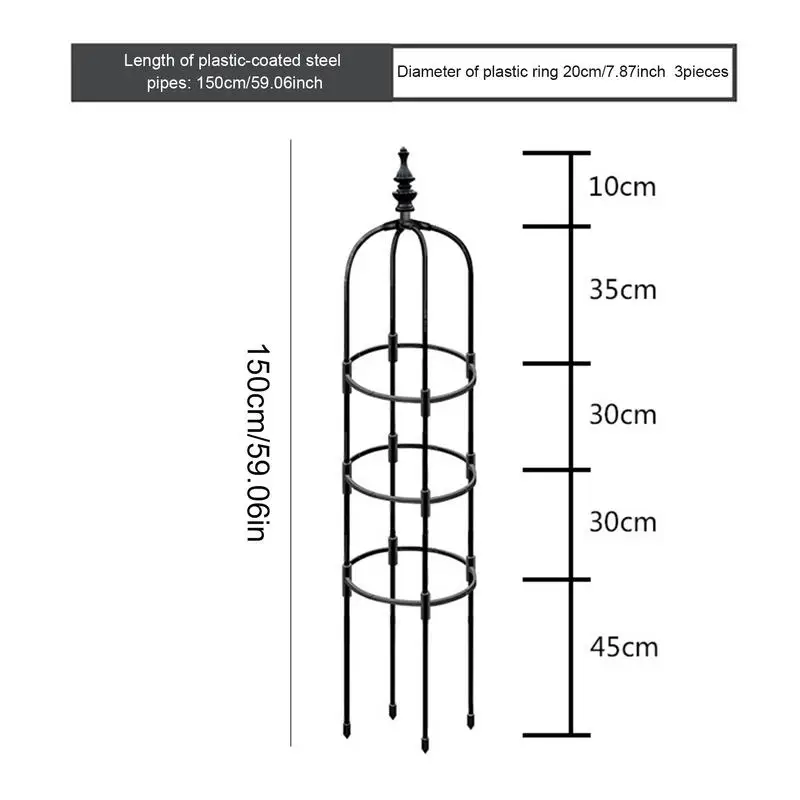 Obelisk Trellis Rustproof Tower Obelisk Garden Trellis Home Decor For Lawn Porch Balcony Garden Patio For Vegetables Ivy Jasmine