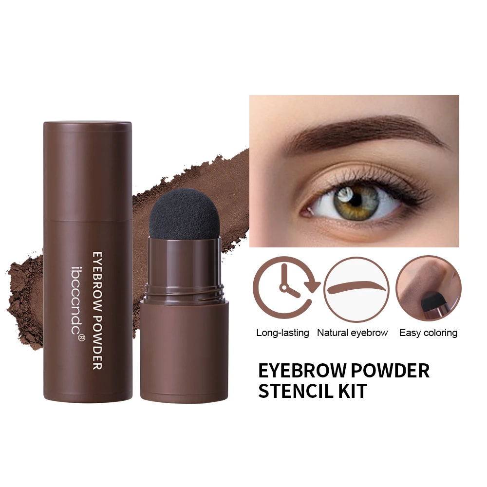 Complete Professional Makeup Brushes Eyebrow Powder Stencil Kit Waterproof Long Lasting Eyebrow Enhancers Brow Powder Stamp 1.8g