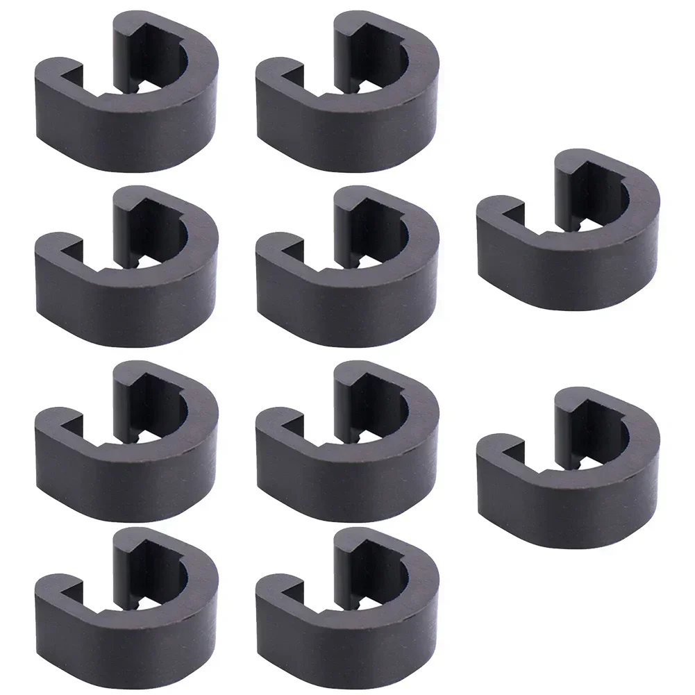 10pcs Bicycle C-Clips Buckle Brake Gear Cable Housing Hose Tube Plastic Clamp Mountain Bike Road Bicycle Oil Pipe Cable Ties