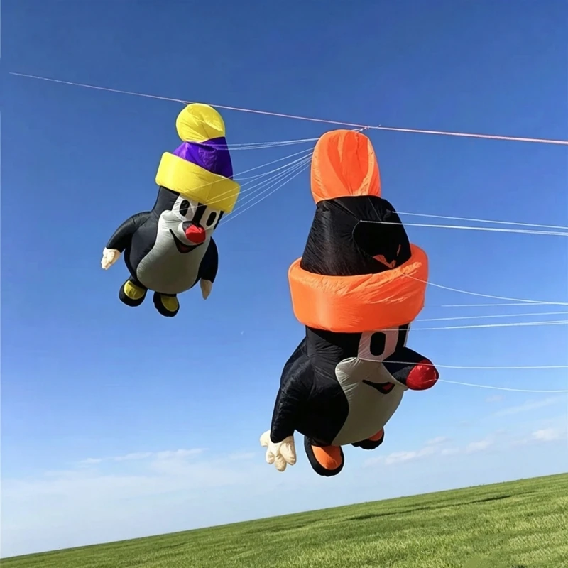 Inflatable kites pendant flying Penguin soft kites factory giant kites for adults kites line parachute kite drachen cometas