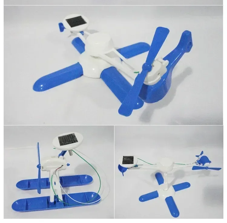 Energia solar 6 em 1 kit de frota espacial diy robô educacional avião barco carro trem modelo estudante experimento prop presente brinquedo