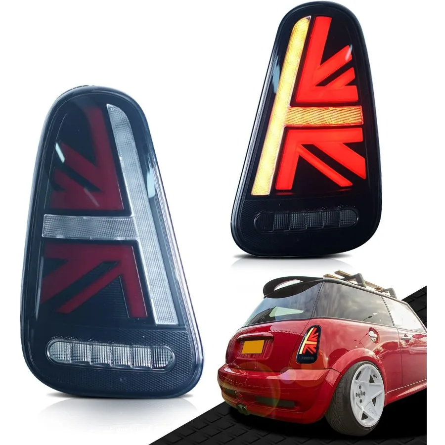 

Tail Lights Assembly Compatible for Mini Cooper R50 R52 R53 2001-2007,Union Jack Rear Tail Lamps for 1st gen Mini Cooper Hatchba