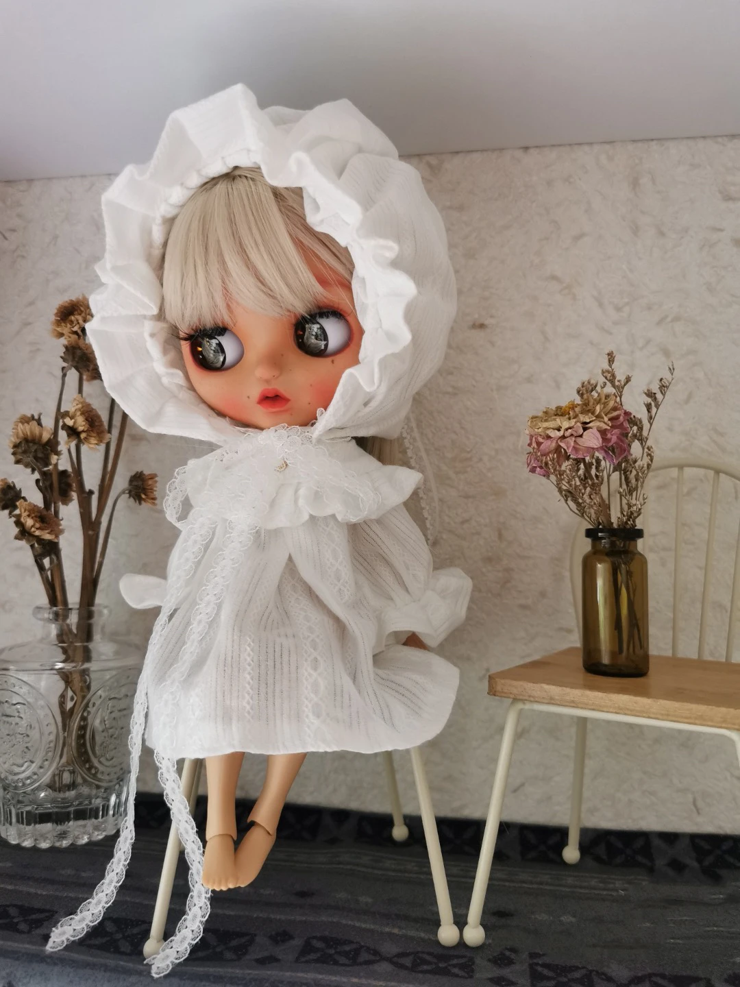 Dula Doll Clothes Dress white skirt Blythe ob24 ob22 Azone Licca ICY JerryB 1/6 Bjd Doll Accessories