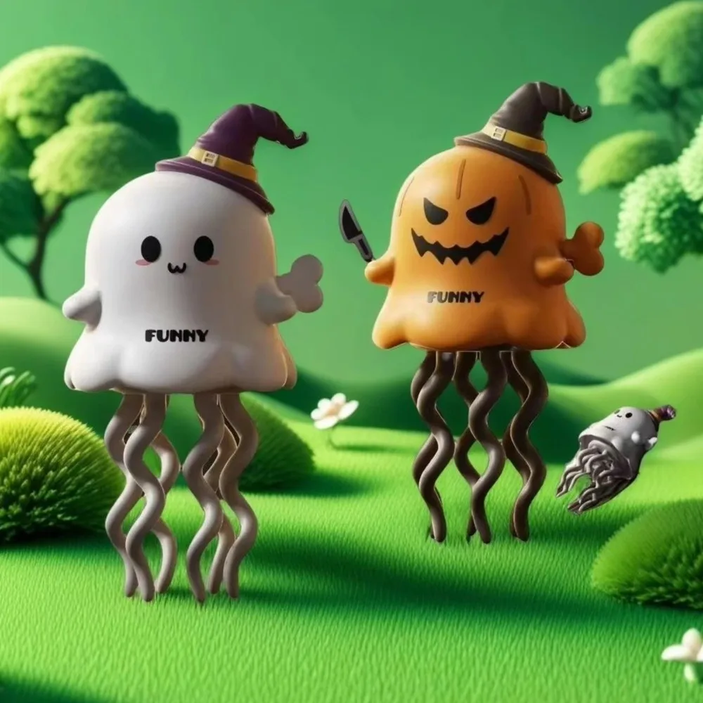 Divertido muñeco de nieve, alce, bailando, fantasma, calabaza, lindo viento, Navidad, movimiento giratorio, mecanismo de relojería, atmósfera del Festival