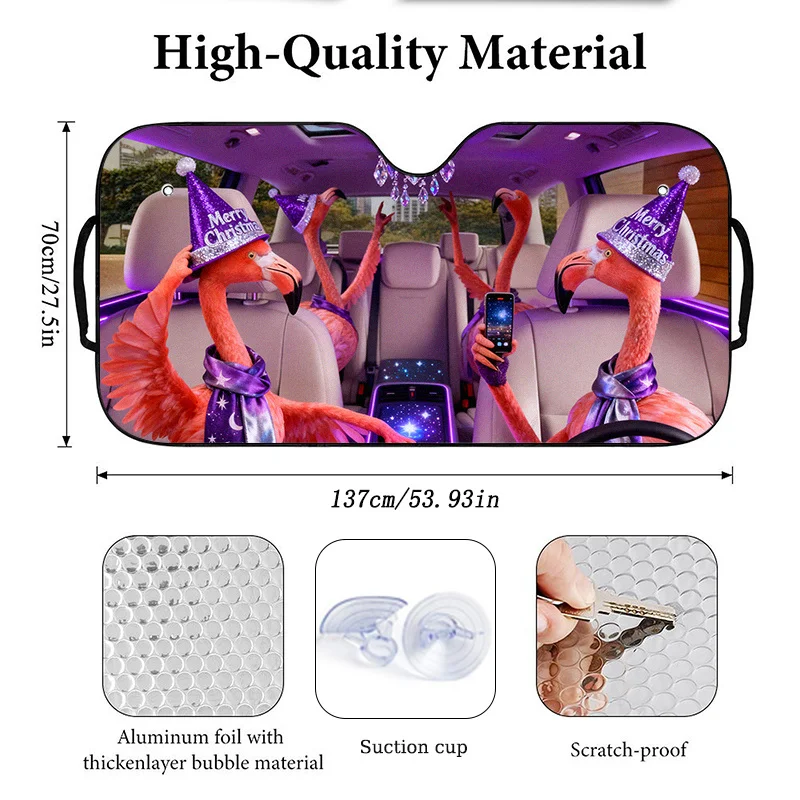 قطعة واحدة من واقي الشمس للسيارة قابل للسحب مع حماية من الأشعة فوق البنفسجية والخصوصية - درع مقاوم للحرارة مناسب للزجاج الأمامي، سهل التحمل