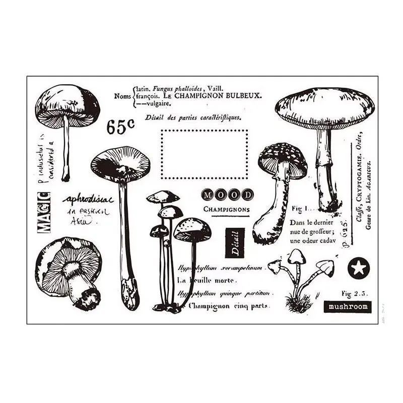 Mushroom Transparent Clear Stamps for DIY Scrapbooking/Card Making Fun Decoration Supplies  A0011