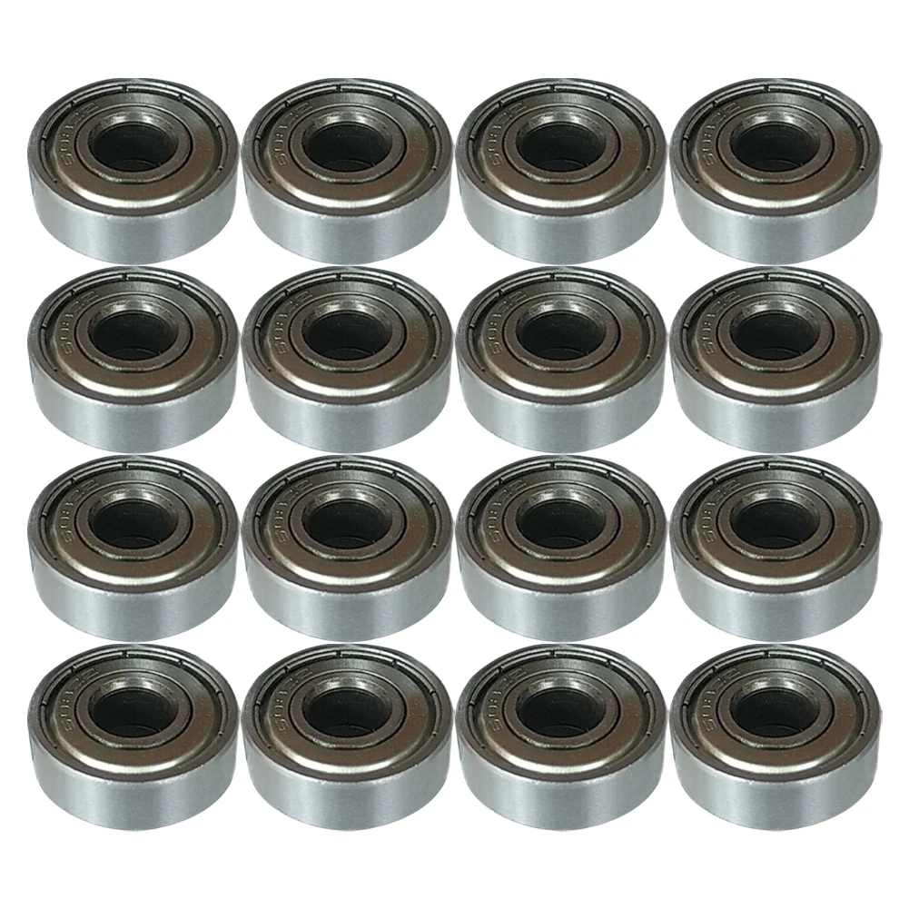 16pcs Black Skateboard Roller Skate Scooter Wheel Bearings 608ZZ Anti-rust Skateboard Wheel Bearing 8x22x7mm Shaft