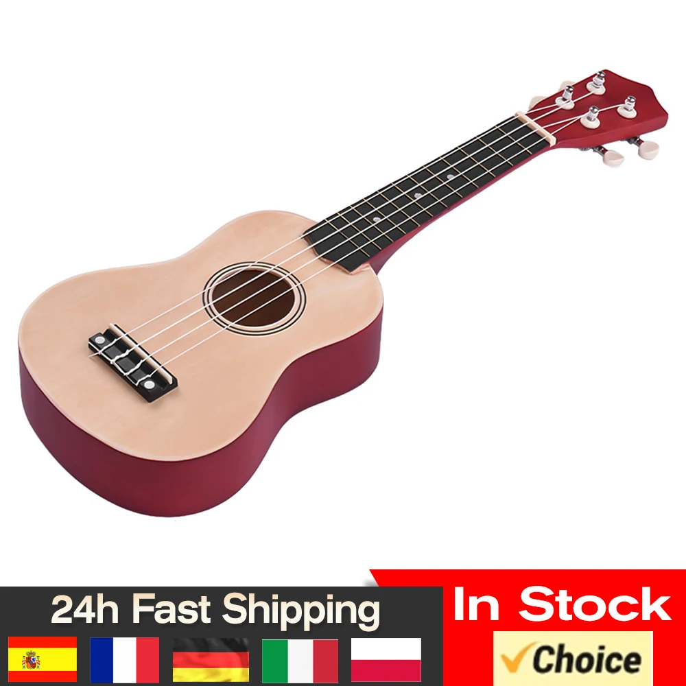 21 Inch Ukulele Acoustic Soprano Ukulele Ukelele Uke Kit Basswood with Carry Bag Uke Strap Strings Picks Tuner Guitar Accessorie