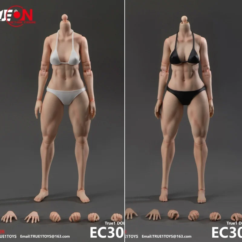 

True1Toys EC3029 EC3030 1/6 Scale Female Joint Body 12inch Soldier white light wheat Action Figure Body Doll